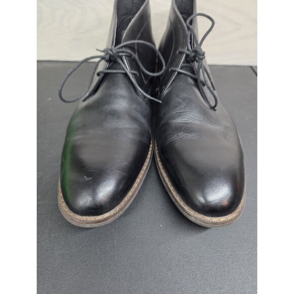 Moretti Black Label Men\'s SZ 13 D Glen Ankle Boot Leather Chelsea Black Lace Up main image 5